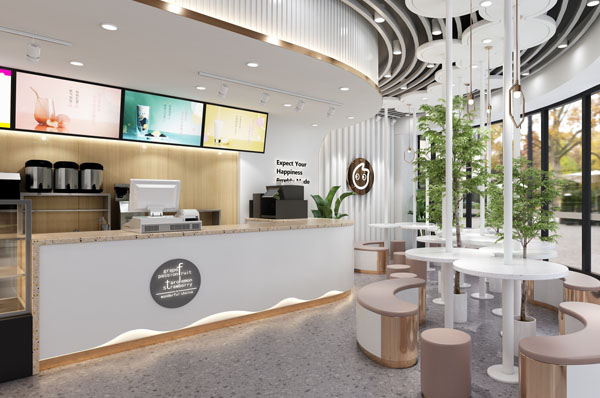 奶茶店效果图 奶茶店效果图