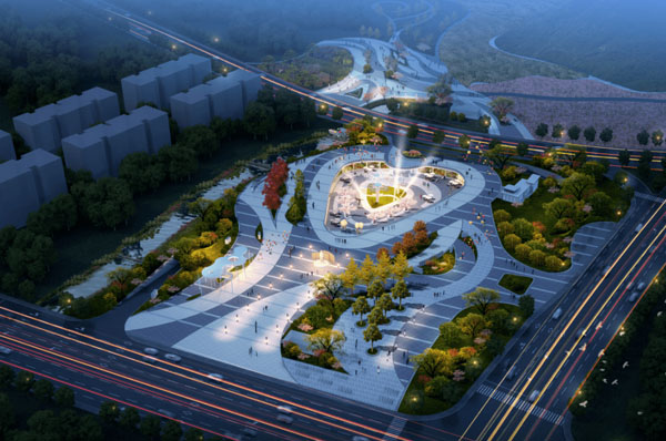 广场效果图 广场效果图